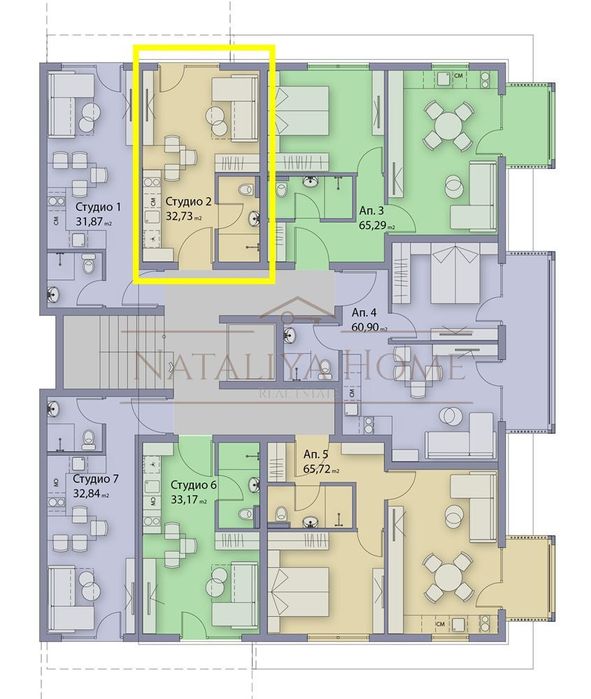 Продава се Едностаен апартамент в Созопол - 37 кв.м за 1250 €/кв.м - Снимка #1