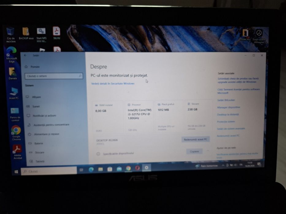 Leptop Asus i3   3217U CPU 1.80GHZ
