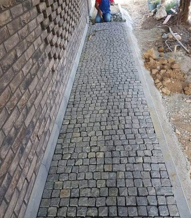 Piatra cubica Andezit, naturala trafic greu elegance, Montaj profesion