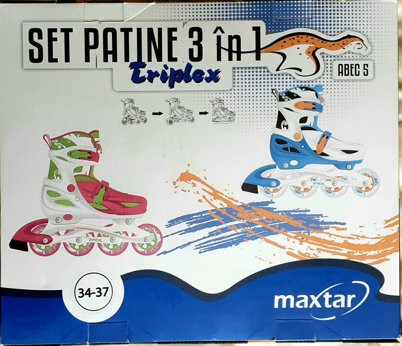 Role/Patine 3 în 1 MAXTAR 34-37 noi