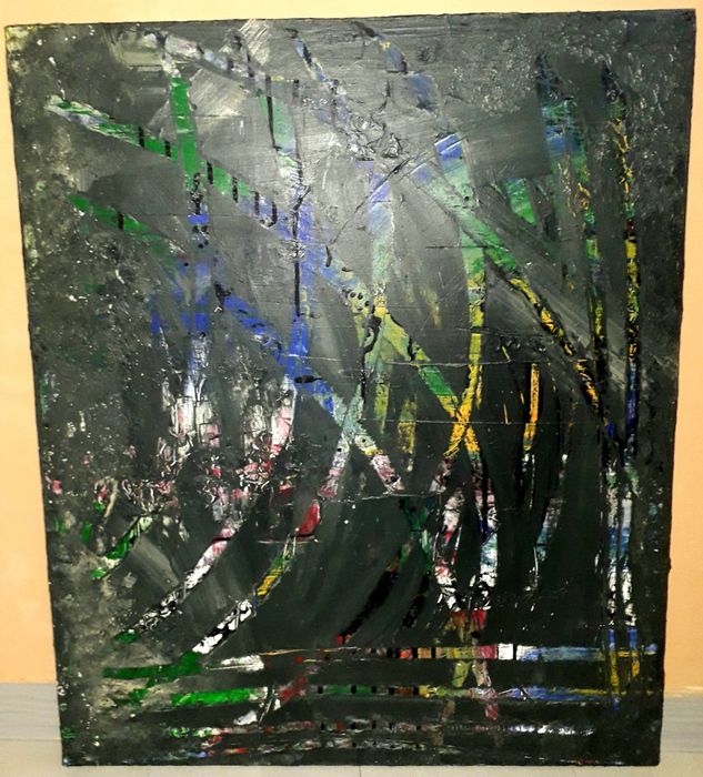 Абстрактна картина на платно с маслени бои.