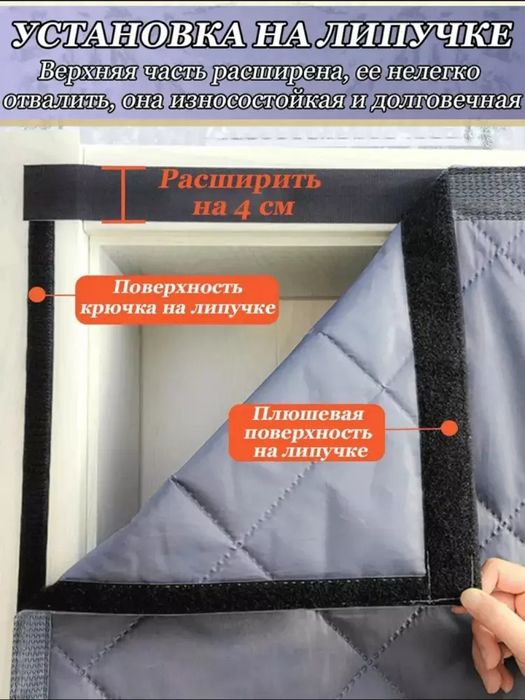 Eshik uchun pardalar sovuqdan ximoya pardasi