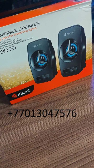 Аккустика Колонки компьютерные с подсветкой новые в коробке