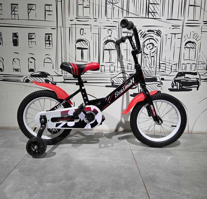 Детский двухколесный велосипед "Skillmax" 14". Страховочные колесики