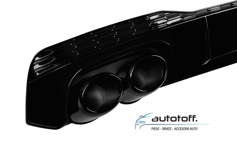 Difuzor bara spate compatibil Audi A7 C8 Sportback (2018+) S7 Black Design