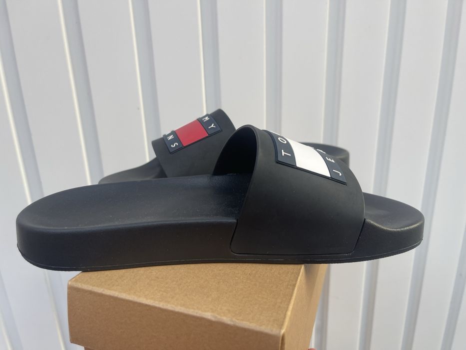Papuci Tommy Hilfiger originali noi slapi pool TommyJeans