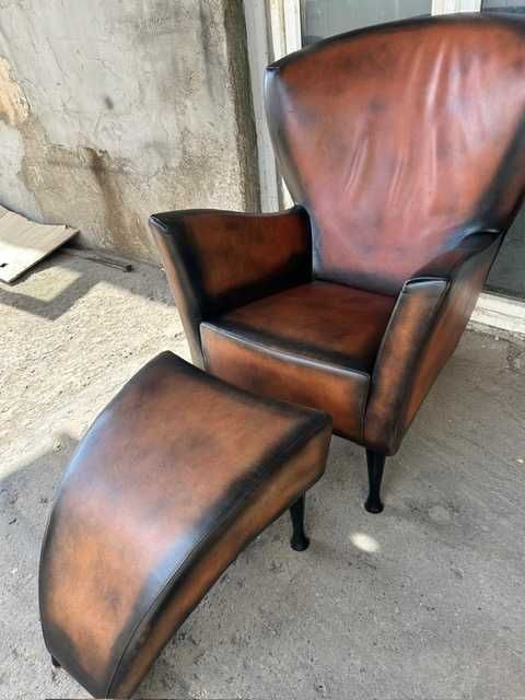 Fotoliu Art Deco,cu footstool!