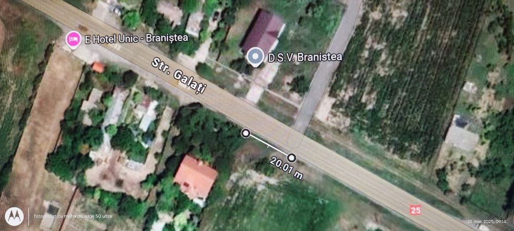 Vând 4000m² in Braniștea Galați ,13€/m² neg.,cu deschidere 20 m la DN