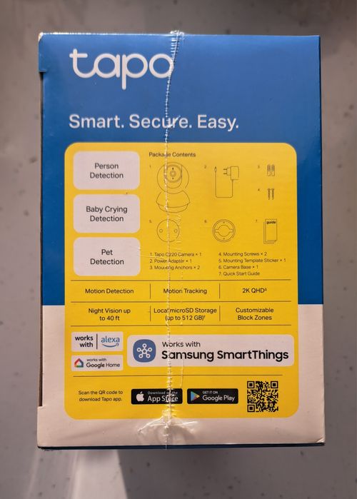 Vand camera supraveghere interior SIGILATA 2k wireless  TAPO TP-LINK