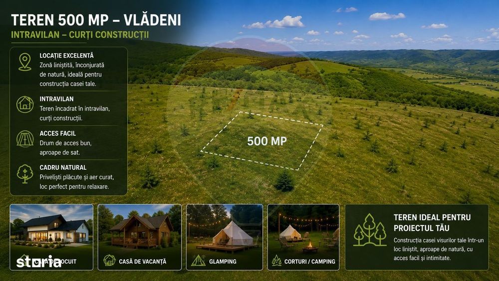Teren 500mp Vlădeni/ Oportunitate investițională/ Comision 0%