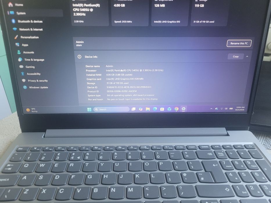 Laptop Lenovo  Ideapad  15,6 inch