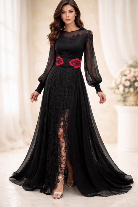 Продам вечернее черное  платье.