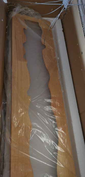 Висяща Лед лампа 100 см дърво и епоксидна смола трапезария, остров.