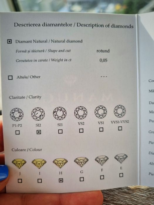 Inel aur galben cu diamante