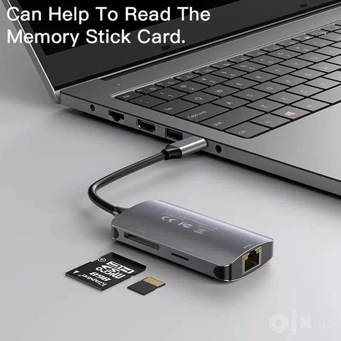 HUB Yesido HB15 - док станция 6 в 1 для ноутбуков и смартфонов Type-C