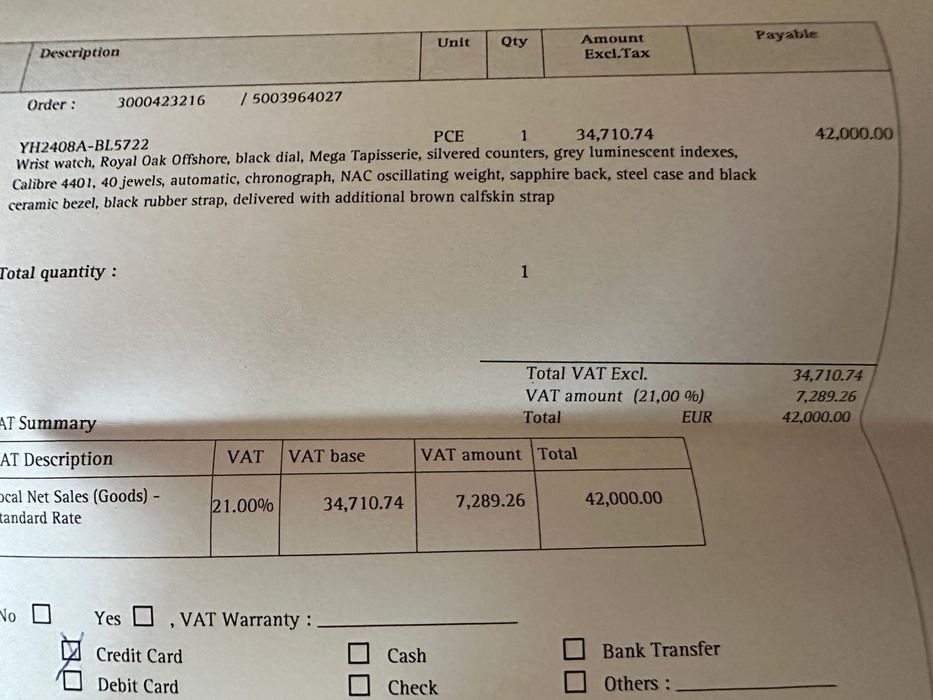 Audemars Piguet Royal Oak Offshore- nepurtat