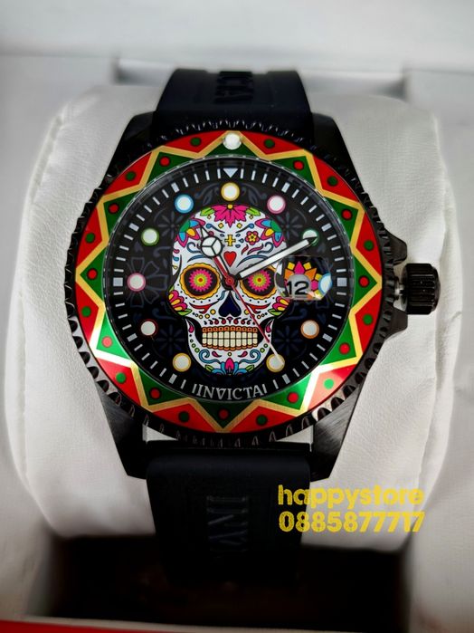 INVICTA Muertos Fiesta 43 mm, нов ръчен часовник