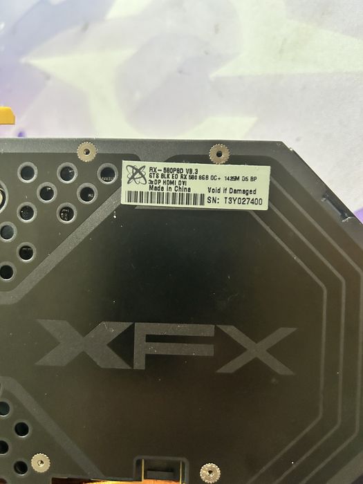 XFX RX 580 8 gb defecta