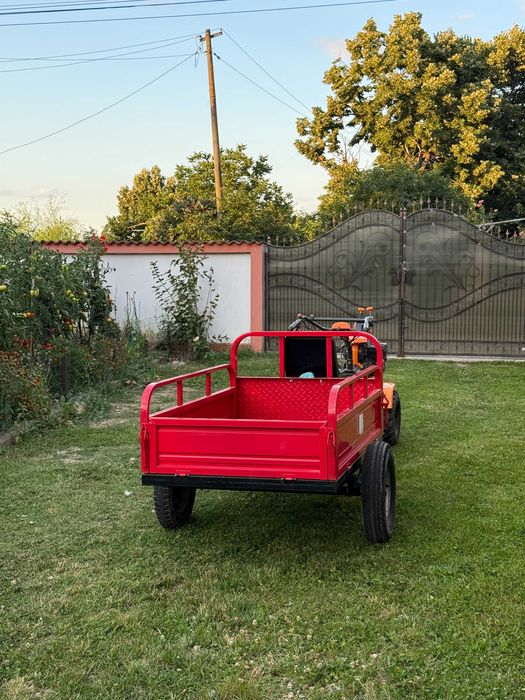 Motocultor O'Mac MC8000 8 CP (252 cc) + Remorcă DKD + freze / pachet complet, stare excelentă