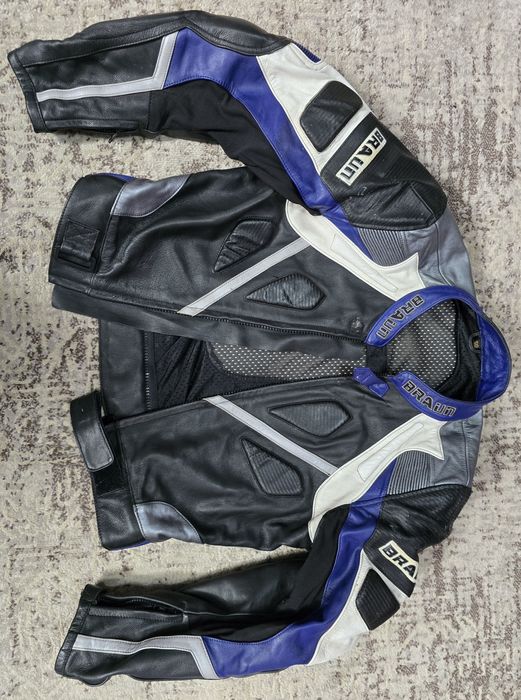 Costum piele moto Braun