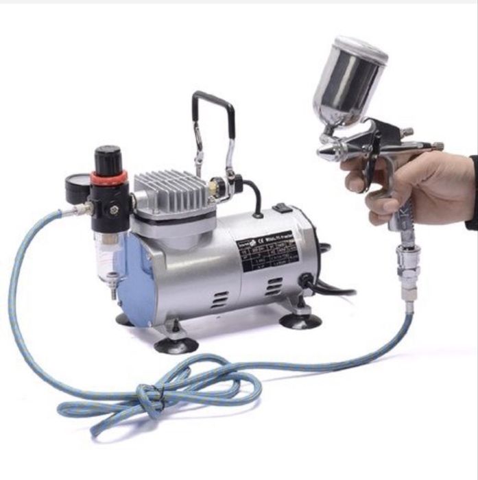 Аэрограф краскопульт распылитель мини компрессор пульверизатор