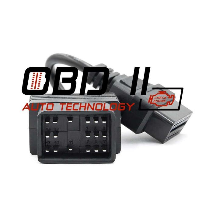 Кабел / Преходник / Адаптер за Toyota 17 Пина 17 Pin Тойота Delphi