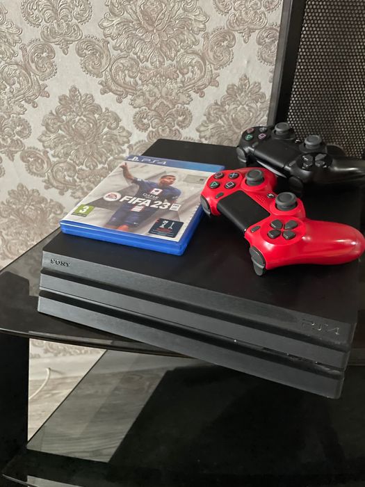 play station 4 pro, fifa23, 2 джостика