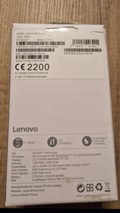 Телефон Lenovo A2020a40