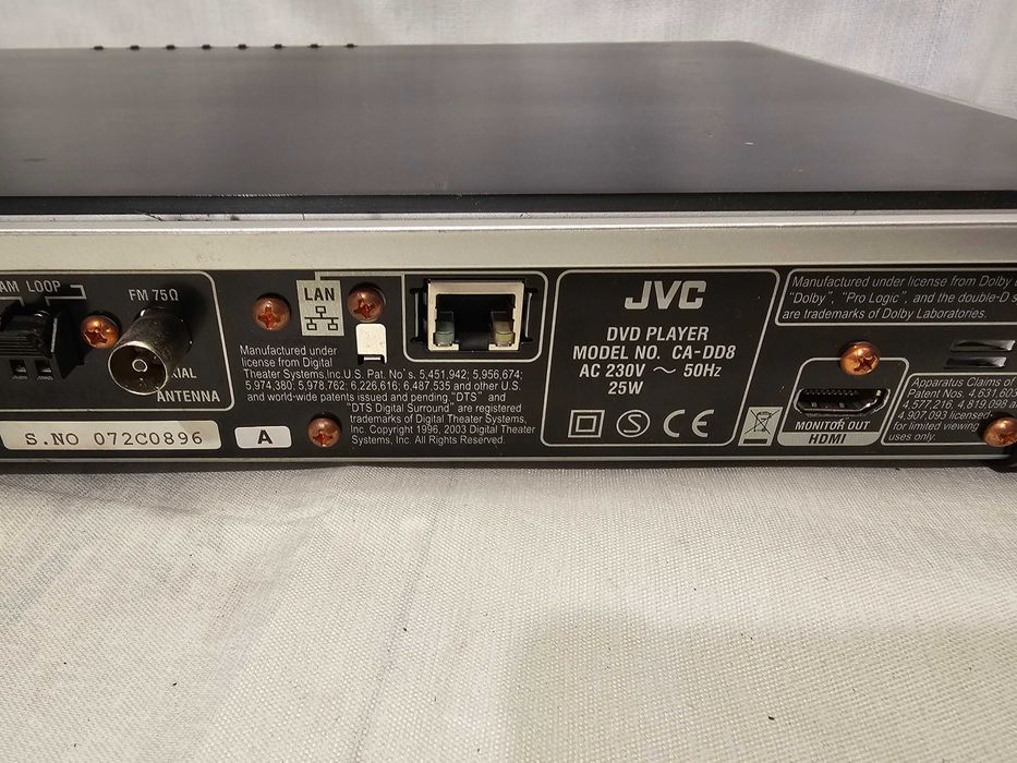 Sistem Audio Home Cinema JVC CA-DD8, Subwoofer Activ SP-PWDD8 120W, Boxe Turn SP-DD8F, HDMI