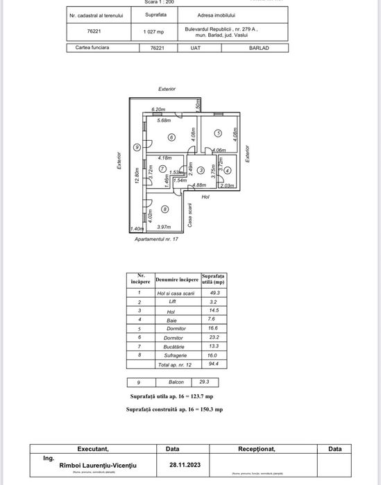 Apartamente 3 camere bloc nou