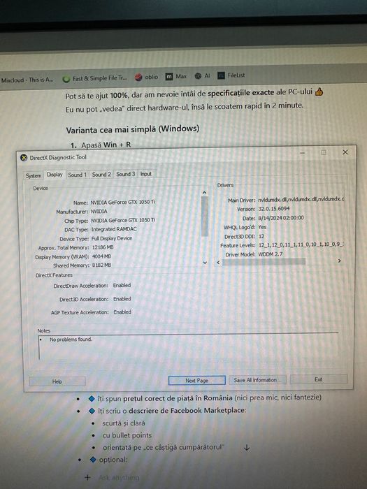 PC Desktop + Monitor HP 23” – GTX 1050 Ti / 16GB RAM – gata de folosit