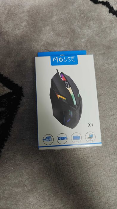 Mouse Gaming X1 cu Fir, RGB, 1200 DPI