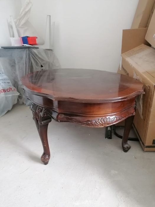 Măsuță cafea vintage, lacuita, stil baroc