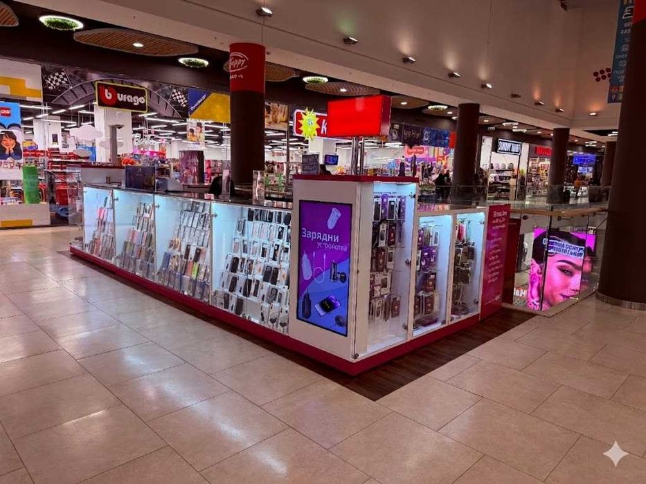 Модерен Модулен Щанд за Аксесоари - Напълно Оборудван (LED + TV)