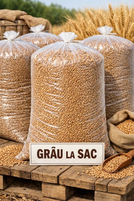Vând grâu  ambalat la sac de 27 kg. 10+1 Gratis