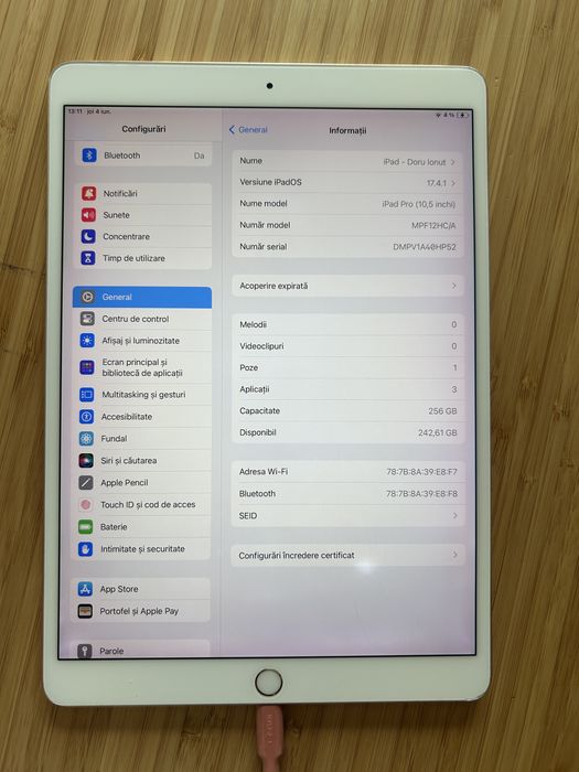 Ipad pro 10,5 (2017) A1701