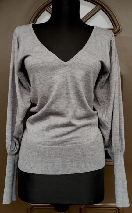 RESERVED Superba Bluza  Top Fashion/Chic Dama Gri Maneci Bufante