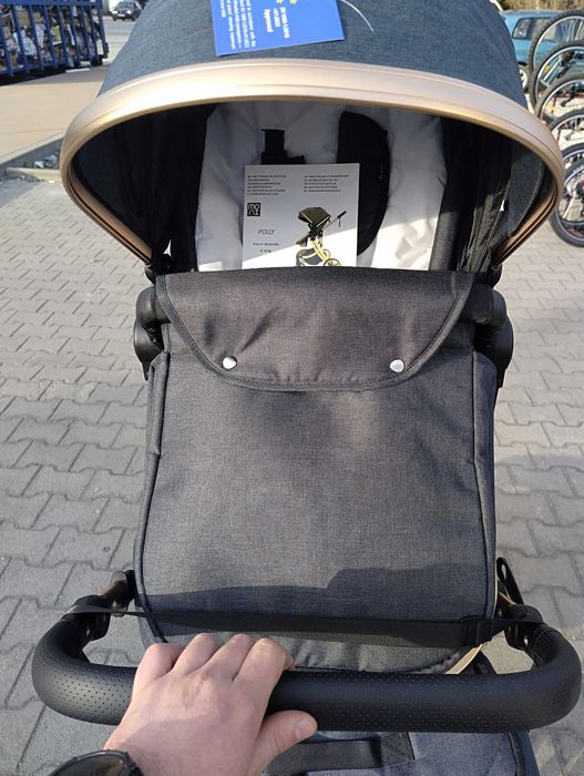 MONI Комбинирана детска количка 2 в 1 POLLY черен