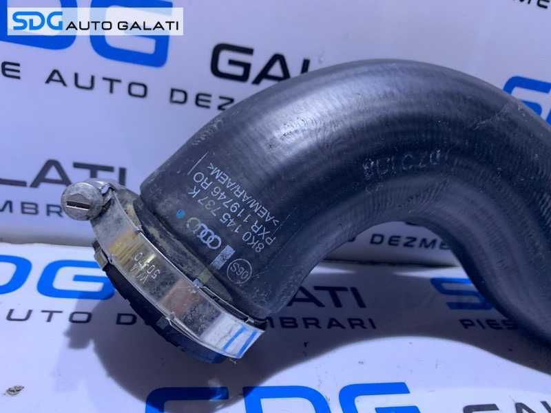 Furtun Presiune Aer Clapeta Acceleratie Radiator Intercooler Audi A4 B8 2.0 TDI CAGA CAGB CAGC CAHA CAHB CMEA CJCB 2008 - 2015 Cod 8K0145737K 8K0145737Q [D0797]