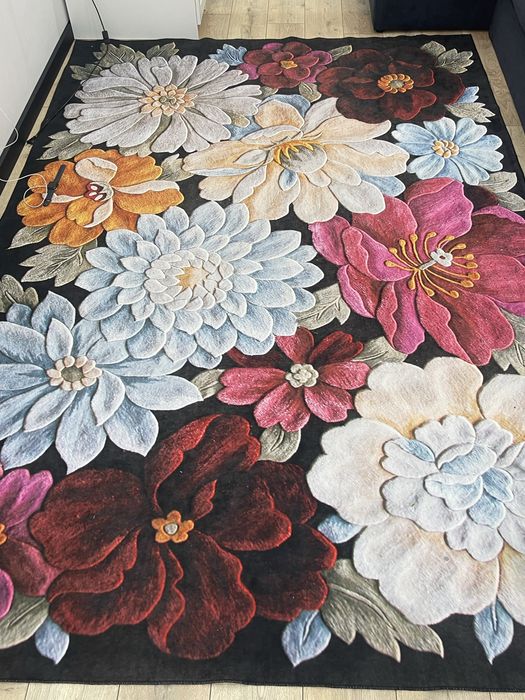 Ковер с принтом цветов