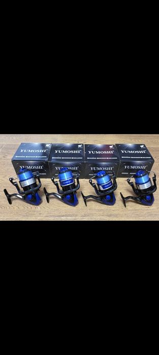 SET 4 Mulinete Crap/Somn Yumoshi 8000,Tambur longcast Giurgiu • OLX.ro