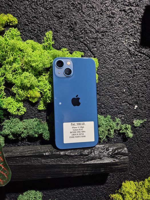 iPhone 13 128gb Blue Neverlocked Bat 100% Originala/Fact+Garantie