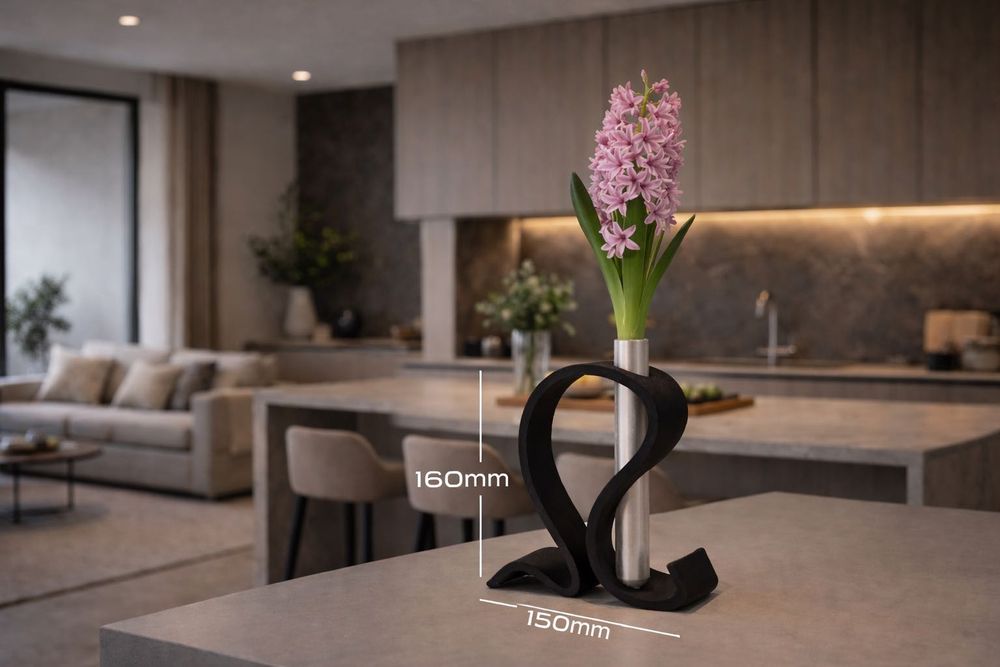 Win Vase – Black | 3D Printed Sculptural Vase