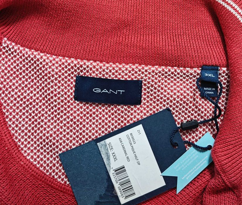 GANT Cardinal red Оригинален мъжки пуловер размер 3XL / XXXL  НОВО