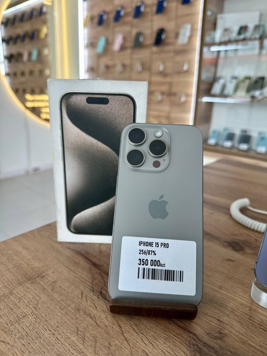 Айфон15Про•256ГБ/87%табиғититан