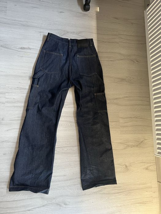 Blugi rick owens raw denim geth cut jeans baggy