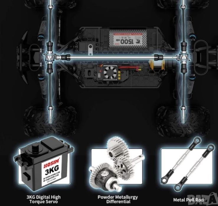 RC количка Hosim ZENO X16 1:10 безчеткова, 4x4, Off Road