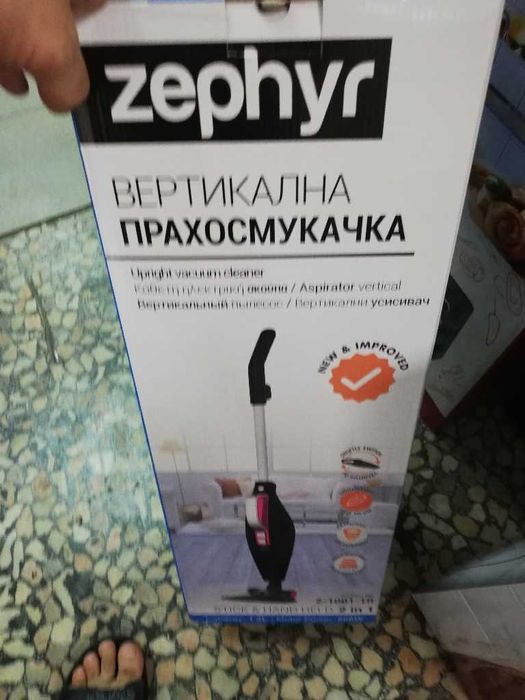 Чисто нова С ГАРАНЦИЯ Вертикална прахосмукачка 2в1 ZEPHYR ZP 1001 TR,