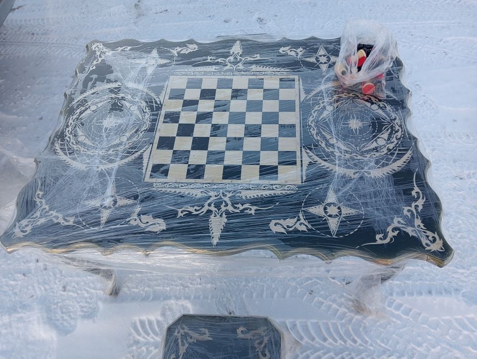 Шахматный стол ручная работа