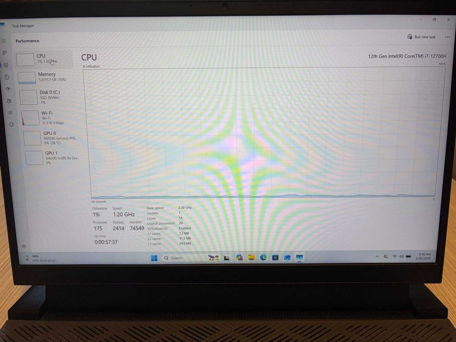 Laptop Gaming Dell G15 I7 32GB Ram DDR5 RTX 3060 6G